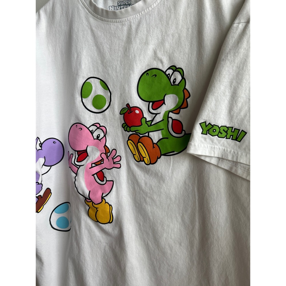 Super Nintendo World Universal Studios White Yoshi Graphic T-Shirt Mens XL - Picture 4 of 14